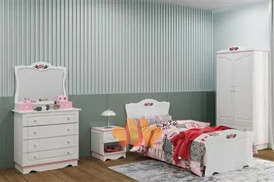 تخت خواب تک نفره دخترانه سپیده