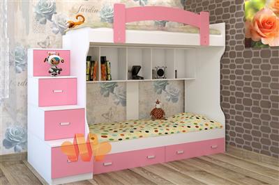 تخت خواب دو طبقه دخترانه بتا