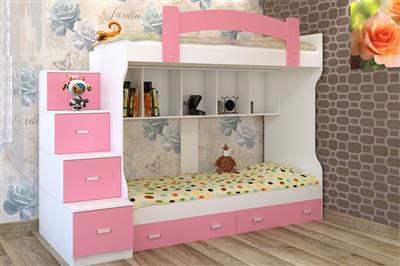 تخت دو طبقه تخت خواب دو طبقه دخترانه بتا