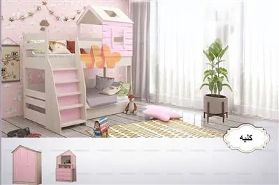 تخت دوطبقه کلبه