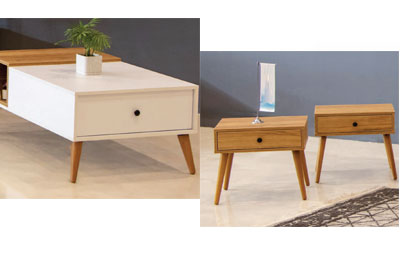 میز جلو مبلی و میز عسلی ست جلو مبل برکه