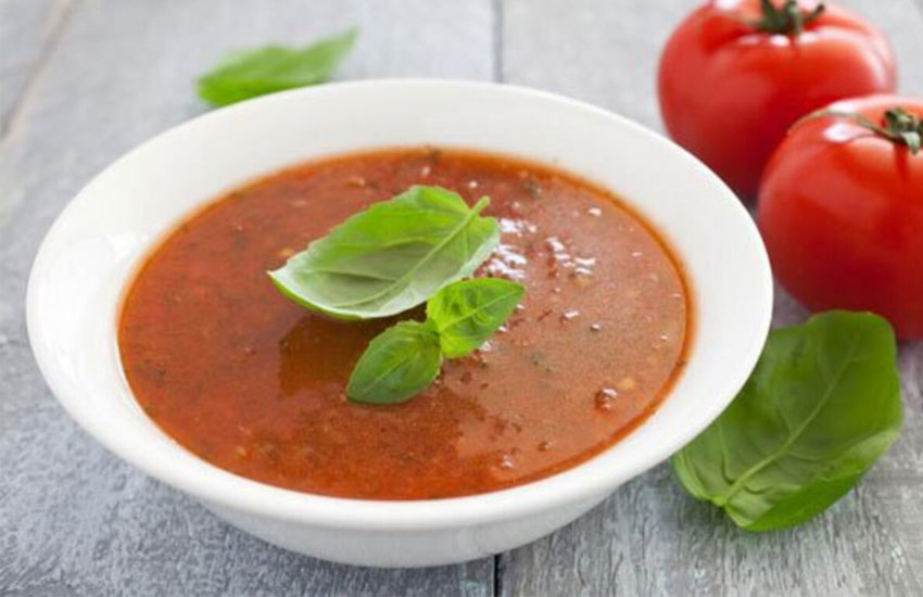 دستور تهیه سوپ گوجه تنوری و ریحان