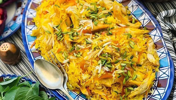 تهیه شیرین پلو قزوینی