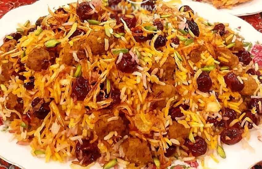 طرز تهیه آلبالو پلو