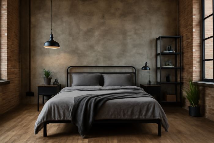 دکوراسیون صنعتی اتاق خواب