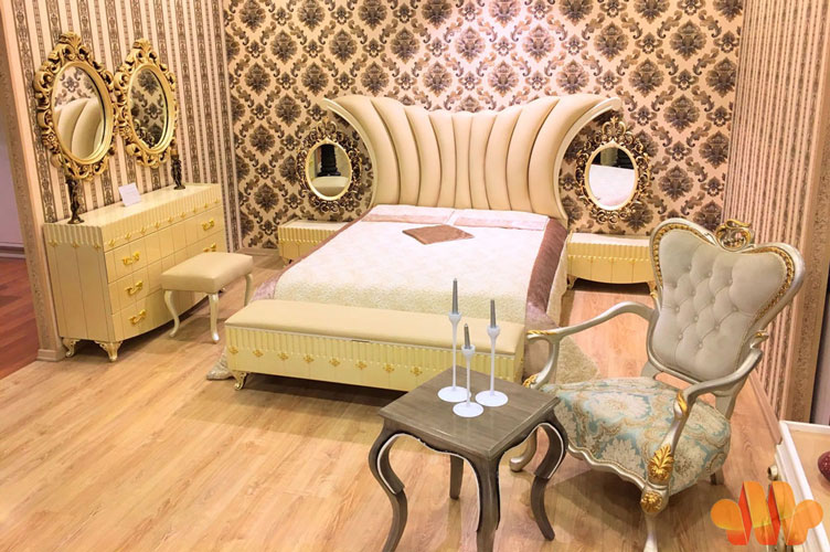 تخت خواب دو نفره و چیدمان لاکچری