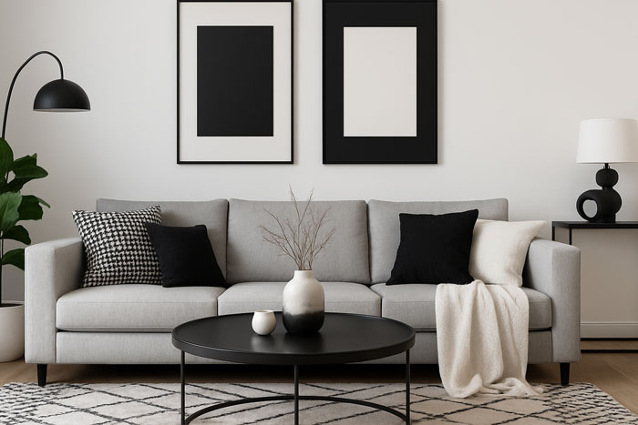 تضاد رنگها در اتاق نشیمن