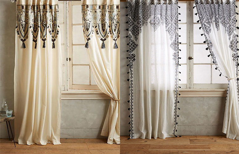 پرده های قلم کاری شده و دکوراسیون های کلاسیک