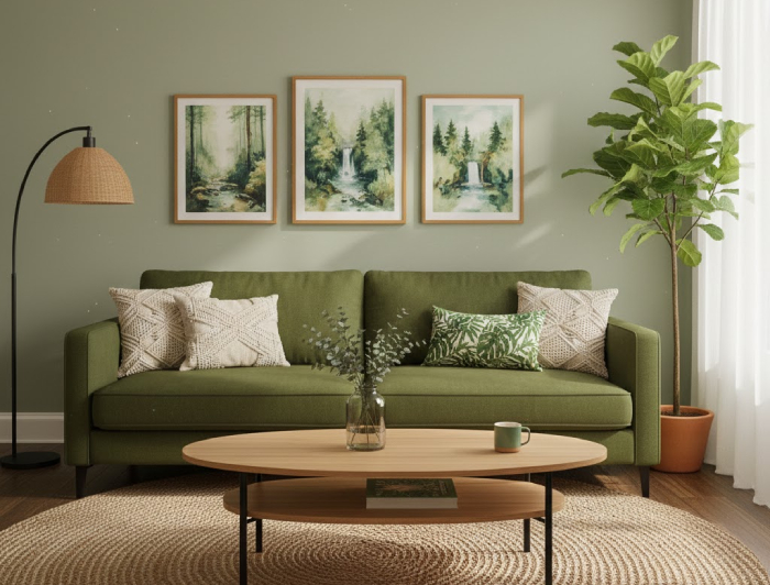 اکسسوری مناسب برای مبل سبز