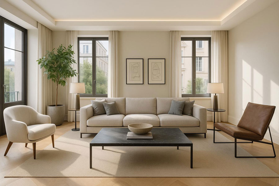 اطاق نشیمن به سبک ایتالیایی