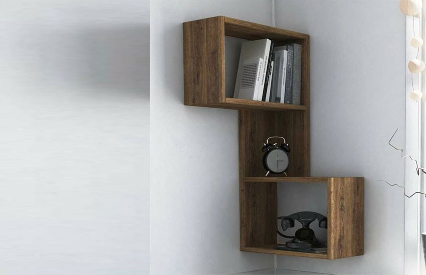  کتابخانه دیواری کنجی