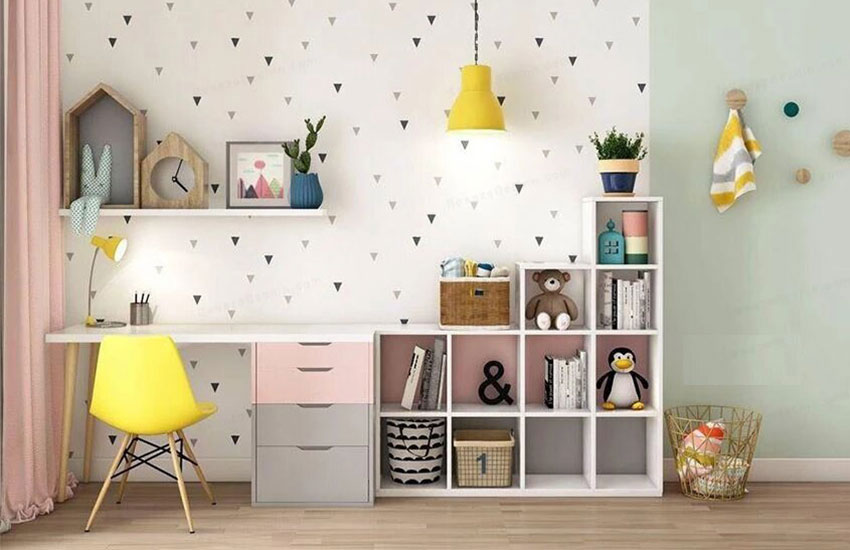 کتابخانه دیواری دخترانه