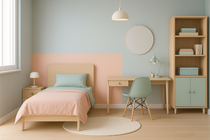 رنگ‌های آرامش‌بخش و پاستلی برای دختران نوجوان