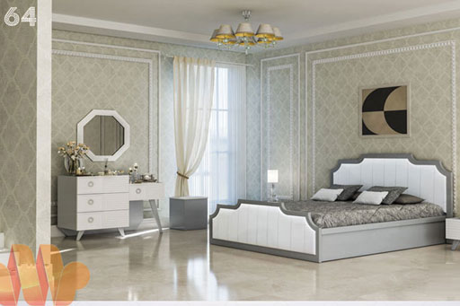 سرویس خواب سفید طوسی 